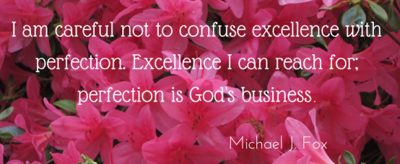 I am careful not to confuse excellence